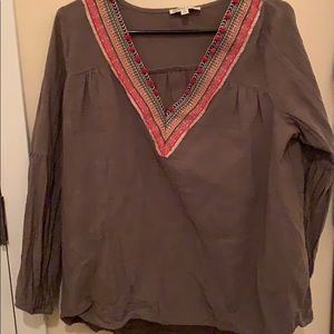 Long sleeve pompom shirt